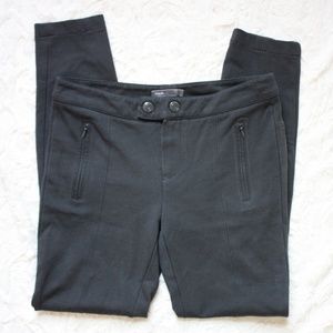 Vince Moto Style Leggings Gray Zipper Details 2